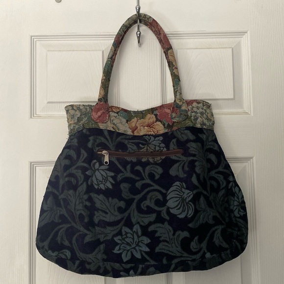 Blue tapestry bag - Picture 2 of 3